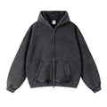 SAIVE Vintage Washed Zip Hoodie